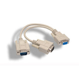 6 inches RS-232 DB9 Female to Male x 2 Splitter Cable