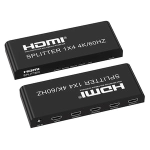 4Way HDMI Splitter 4K@60Hz, HDMI v2.0, HDCP 2.2 - EWAAY.COM