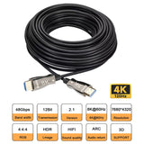 150Ft AOC Fiber Optic HDMI 2.1 Cable 4K@120Hz, 8K@60Hz 4:4:4 48Gbps CL3 Rated