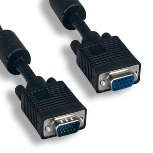 SVGA Extension Cable, Monitor Extension Cable w/Ferrite Core - EWAAY.COM
