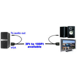 SVGA Cable w/Audio, VGA Monitor Cable with 3.5mm Stereo Audio