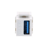 USB 3.0 Type A Female to Female Keystone Coupler White - EWAAY.COM