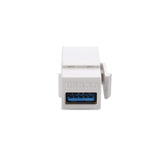 USB 3.0 Type A Female to Female Keystone Coupler White - EWAAY.COM