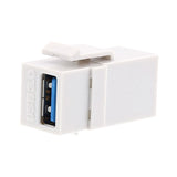 USB 3.0 Type A Female to Female Keystone Coupler White