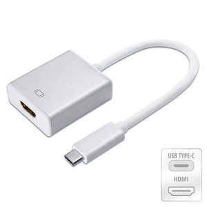 6 Inches USB Type C to HDMI Female Adapter Silver 4K 30Hz - EWAAY.COM