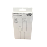 USB Type-C Gigabit Ethernet Adapter (10/100/1000Mbps) Black - EWAAY.COM