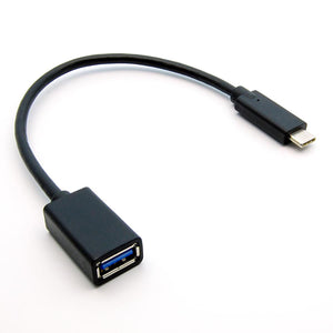 8 Inches USB-C Male to USB 3.0 A-Female Adapter Converter Black - EWAAY.COM