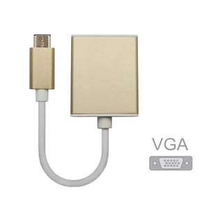 6 Inch USB 3.1 Type-C G1 to VGA Female Adapter Aluminum - EWAAY.COM