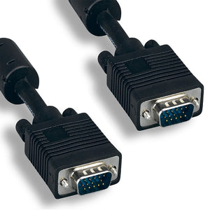 SVGA Cable, VGA Cable, Video Cable, Monitor Cable w/Ferrrite Core M/M - EWAAY.COM
